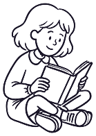 Kana reading a book