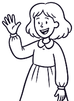 Kana waving hello